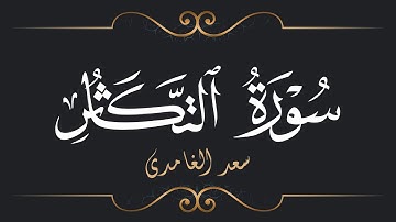 سعد الغامدي - سورة التكاثر | Saad El Ghamidi - Surat At-Takathur