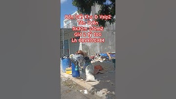 Bán Đất Khu D Vsip2 Tân Uyên 5x30m 150m2 Giá 2 tỷ 100 Lh 0899776984