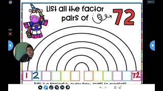 Factor Rainbows (finding factors of whole numbers)