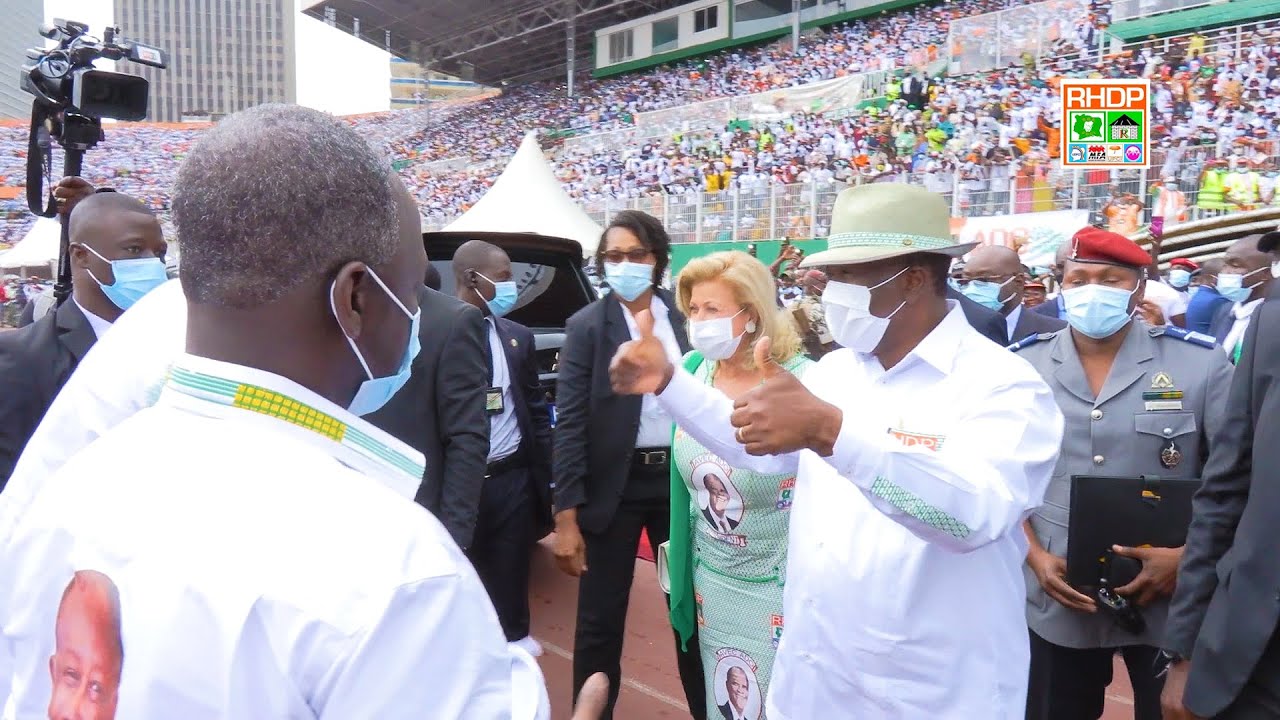 Arrivée du Président au Stade Félix Houphouet Boigny pour son investiture