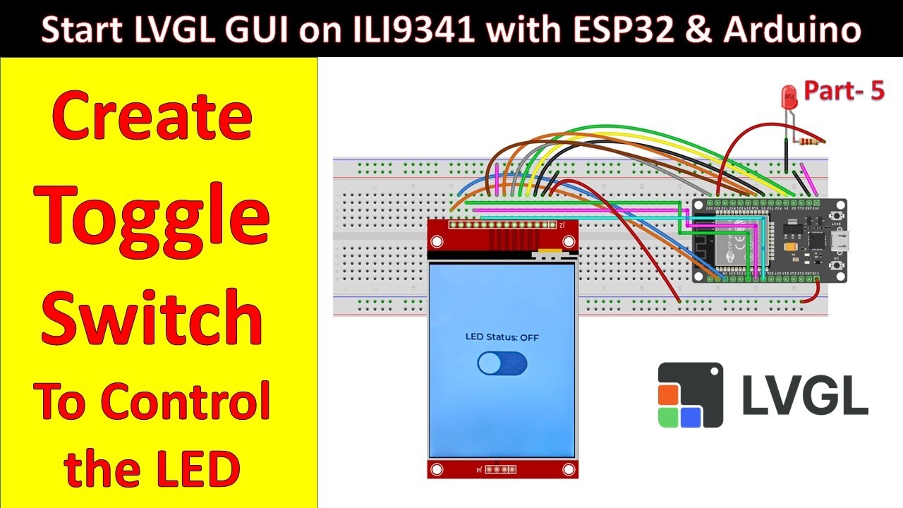 Create Toggle Button in LVGL | ESP32 LED Control Tutorial - YouTube