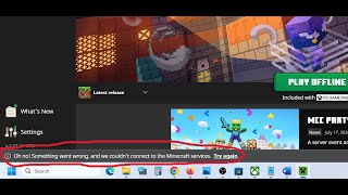Fix Minecraft Launcher Error Something Went Wrong And We Couldn't Connect To The Minecraft Services