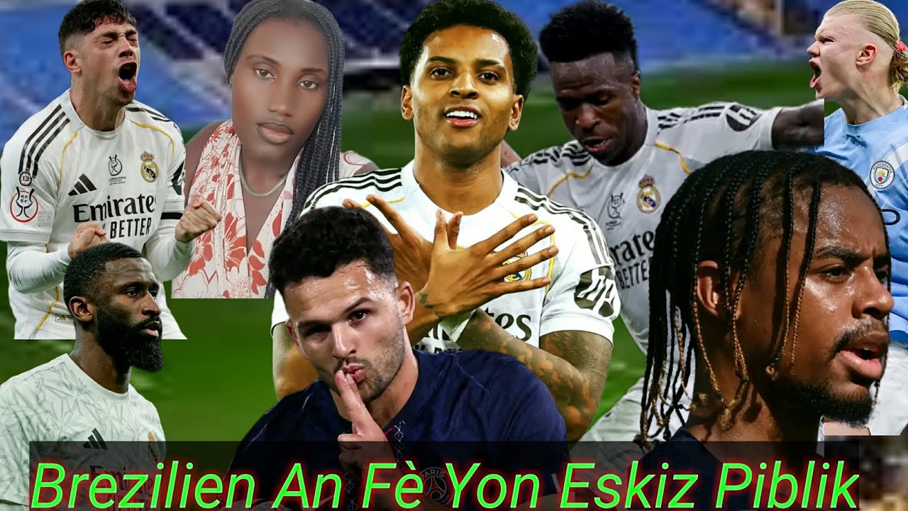 Vini7 nan gwo defi. Yon Klasico Flanm.  Gè a Deklare Ant Real Ak Barça. Brezilien an Mande eskiz