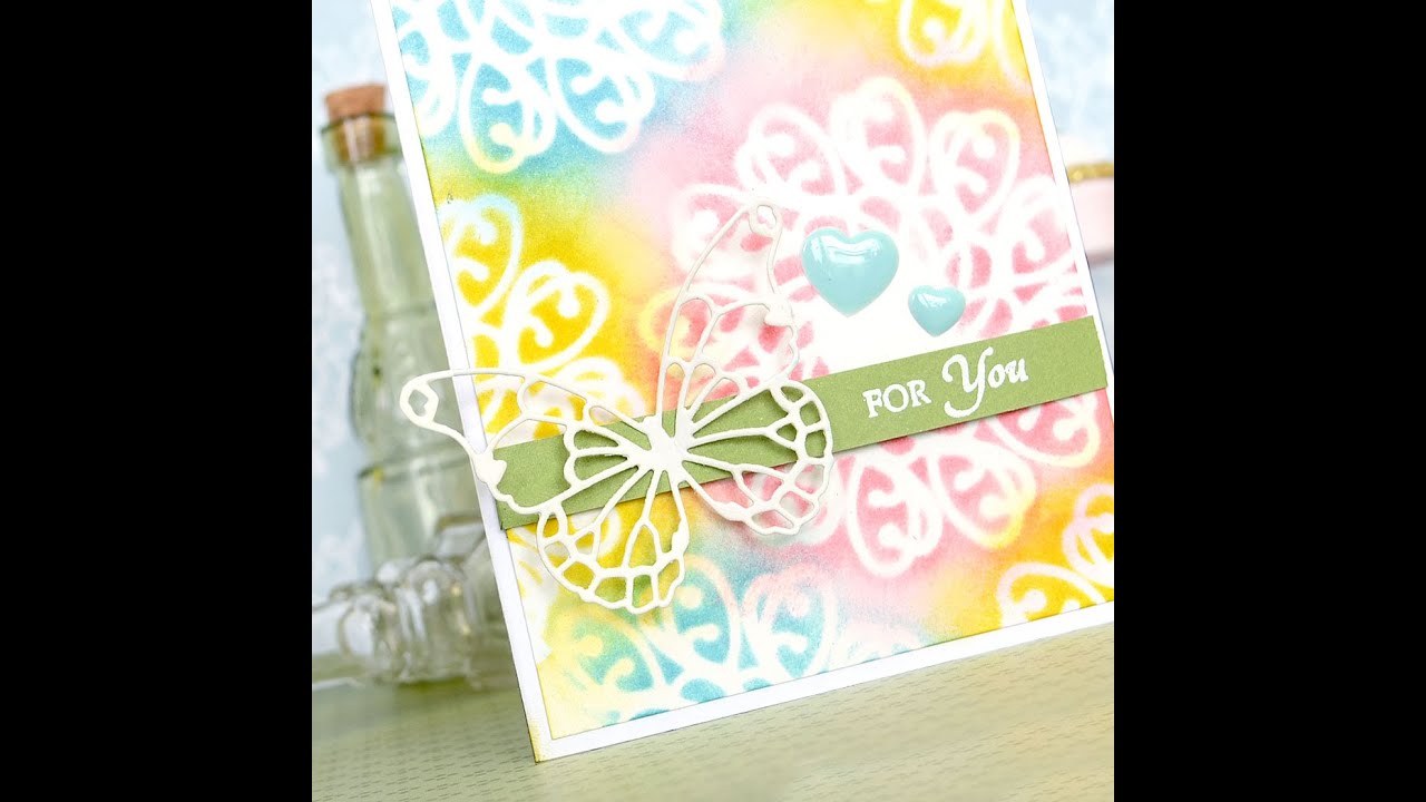 ENG. Card tutorial "Macking background with diecuts"