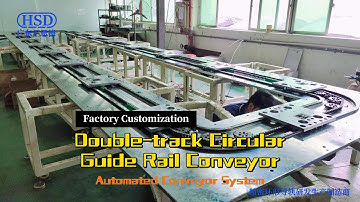 Horizontal double-track circular guide rail conveyor is a customized automated conveyor system