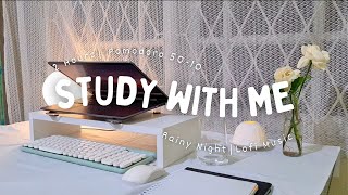 🌼2 Hours Study With Me | Pomodoro 50-10 | Lofi Music 🪘 | Rain Sound ☔