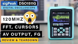 Zeeweii/SigPeak DSO1511G  Oscilloscope ⭐OMG 😱120Mhz, Function Generator, Cursors, FFT, AV Output! screenshot 3