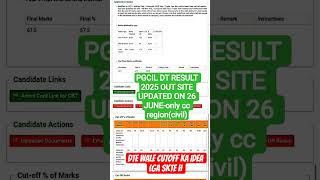 #PGCIL DT RESULT 2025 OUT#DTC RESULT OUT#CIVIL#PGCIL RESULT 2025OUT#PGCIL RESULTOUT#PGCIL DV MEDICAL