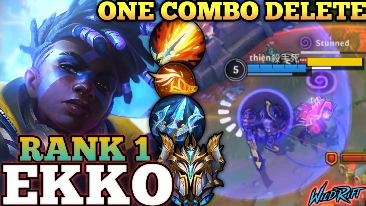 EKKO OP ONE COMBO ERASE! HYPER KILLER MIDLANE MVP PLAY - TOP 1 GLOBAL EKKO BY thiện殺手死ㅠㅠ - WILD RIFT