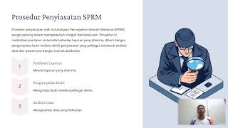 GMGMJ 3043 - SPRM - PENCEGAHAN DAN PENYIASATAN RASUAH DALAM SEKTOR AWAM DAN SWASTA GMGMJ 3043 - SPRM - PENCEGAHAN DAN PENYIASATAN RASUAH DALAM SEKTOR AWAM DAN SWASTA