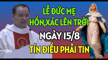 LỄ ĐỨC MẸ HỒN XÁC LÊN TRỜI NGÀY 15/8/2025 . CHA TĨNH GIẢNG MỚI NHẤT