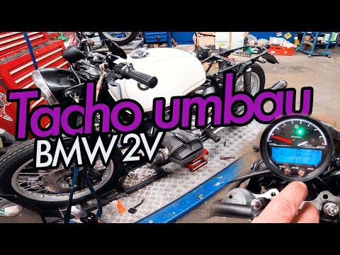 ACEWELL Tacho - Geschwindigkeitsanzeige für klassische BMW Motorrad 2-Ventil Boxer hier  R 100 RS