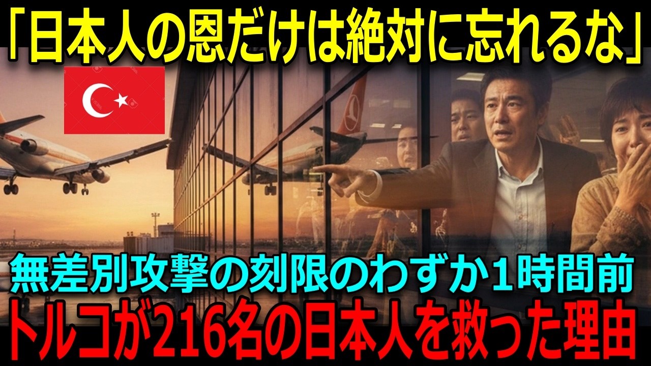 【海外の反応】トルコが100年越しに返した感動の恩返し!イラン・イラク戦争の真っただ中、戦火に取り残された日本人を救え!「海難1890」感動の実話