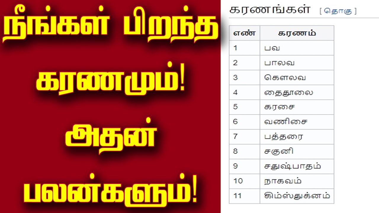 உங்களுடைய கரணமும் பலன்களும்! இத பண்ணுங்க அப்புறம் பாருங்க Karanam