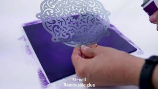 Creative corner -  Easy acrylic stencil painting on canvas