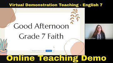 Teaching Demonstration (Demo Teaching) / Simulation - Online Class Setup for English 7 (ICT Tools)