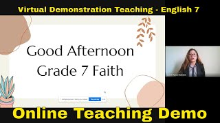 Teaching Demonstration (Demo Teaching) / Simulation - Online Class Setup for English 7 (ICT Tools)