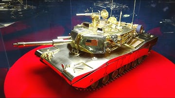 Turning a Brass Sheet Into a M1A2 Abrams American Battle Tank