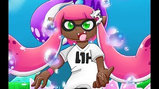 [Speedpaint] Splatoon - Inkling Girl and Squid Underwater