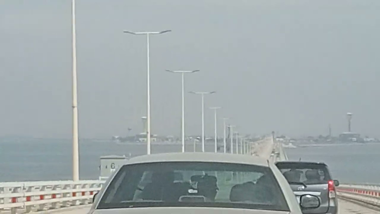 Bahrain Bridge & Bahrain Beach one the Way View 