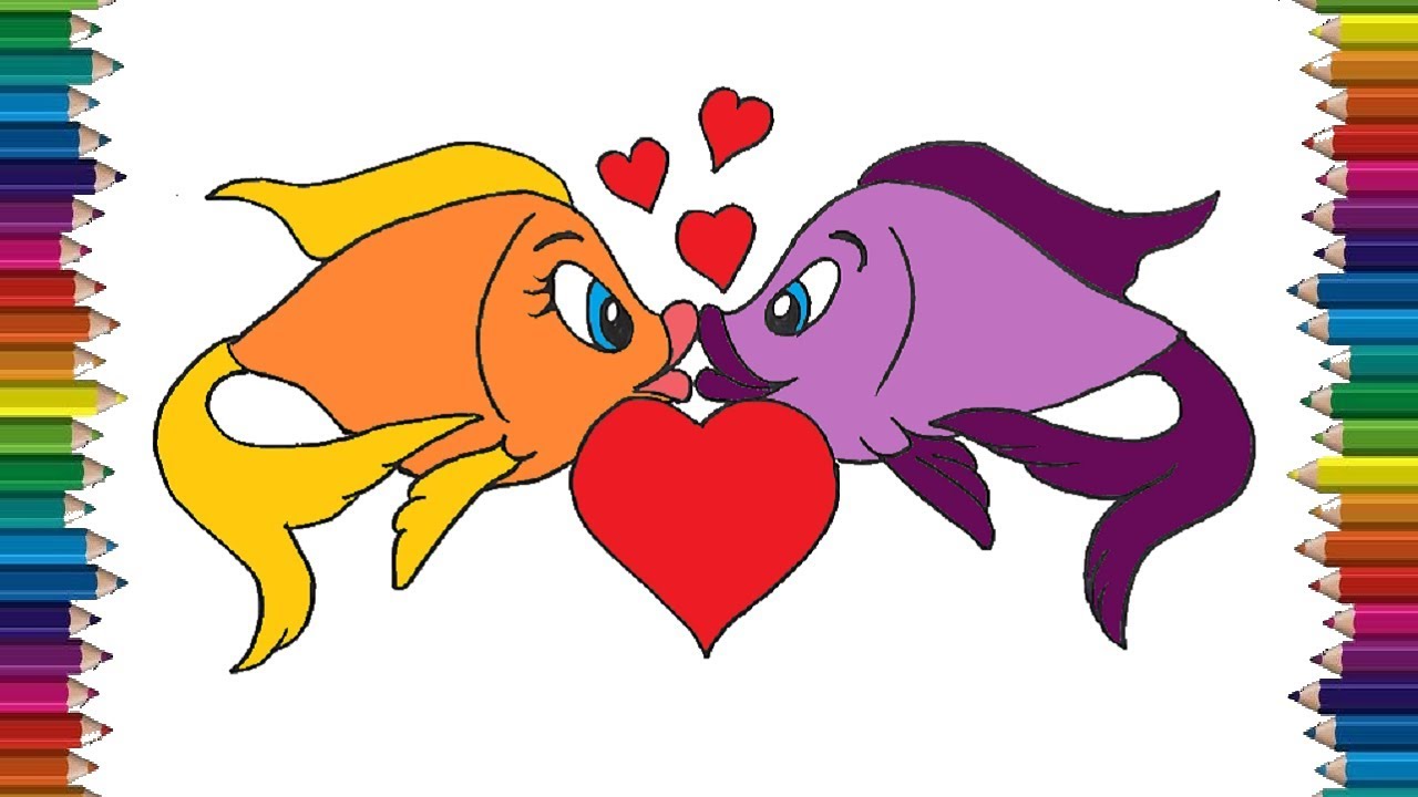 fish in love cartoon