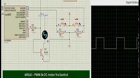 16f628    PWM ile DC motor hız kontrol yenilendi