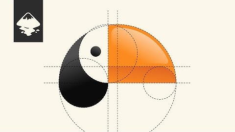 Toucan Logo Design with Circle Grid in INKSCAPE - Shape Builder Tool