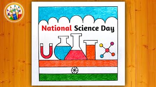 National Science Day poster Drawing Easy | 28 Feb | How to draw science day drawing easy