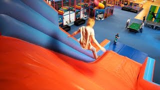 Huge Fun Jump Slide For Kids At Stellas Lekland Indoor Playground Family Fun