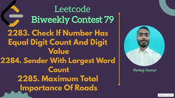 Biweekly Contest 79 || A - 2283, B - 2284, C - 2285 Solution || Hindi Explanation