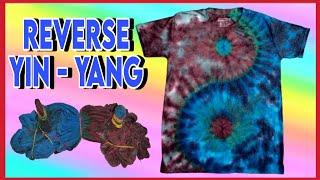HOW TO TIE DYE A YIN YANG DESIGN || DIY TIE DYE REVERSE YIN YANG ||TUTORIAL