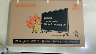 Unboxing Serta Reviuew TV COOCAA-GOOGLE TV 40” 2K FHD