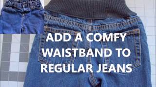 ADD COMFORT WAISTBAND TO JEANS | quick DIY screenshot 3