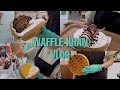 [vlog]  눈떠보니 와플칸🧇 | 하루종일 굽고 바르기 | 와플칸 알바 브이로그 | 일상 브이로그 | 사과,딸기,초코,고구마사과🍎