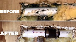 How to Repair Leaking PVC Pipe Inside of a Wall