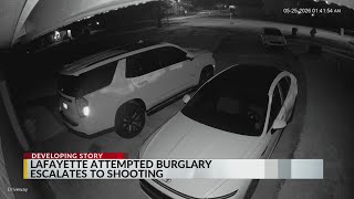 Lafayette man shot while trying to foil vehicle burglary