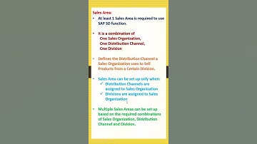 SAP SD Free Video : Sales Area in SAP SD #sapsd