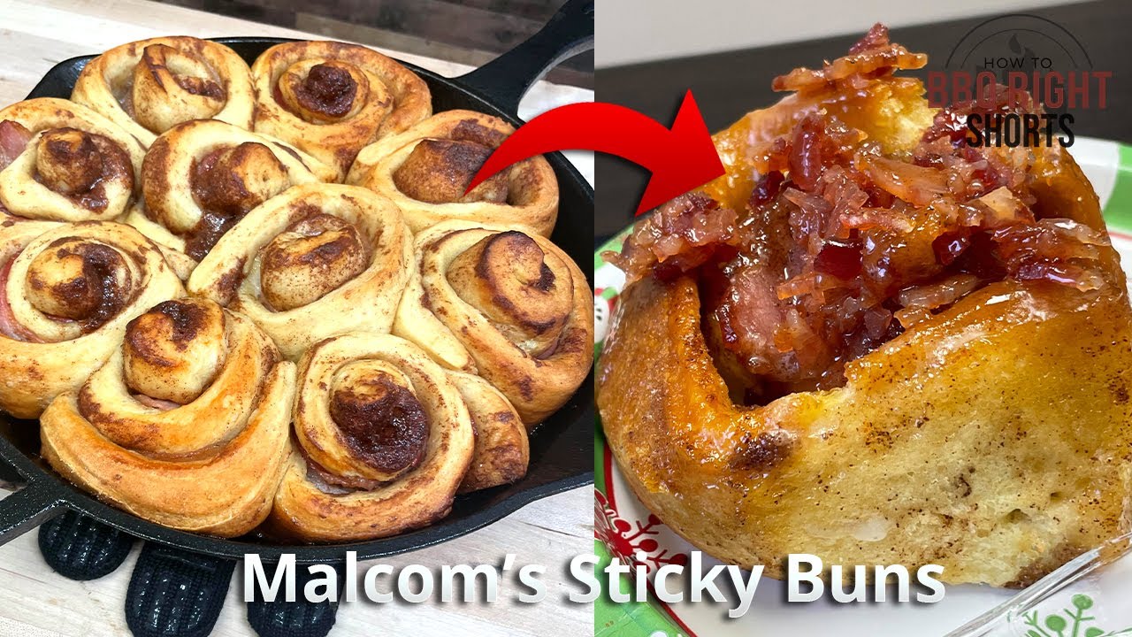 Smoked Candied Bacon Cinnamon Rolls