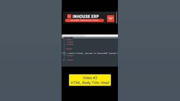 How to use HTML, Title,Head, Body tags | video #2 | #inhouseerp #html #technology #htmltutorial