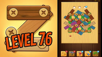 🏅 SCREW PUZZLE: Wood Nut & Bolt 🤪 Level 76 🧩 Gameplay Walkthrough