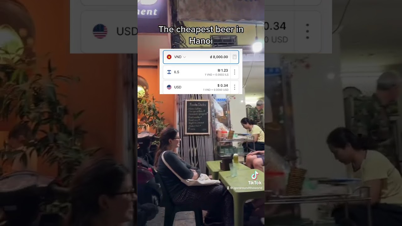 The cheapest beer in Hanoi, Vietnam