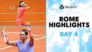 Nadal Faces Hurkacz, Medvedev vs Draper, Tsitsipas, Rune \& More! | Rome 2024 Highlights Day 4