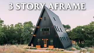 Modern 3 Story Aframe Cabin on the Blanco River! \/\/ Gorgeous Airbnb Tour!