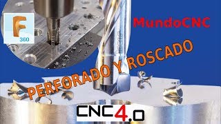 Operaciones de perforado y roscado en Fusion 360 CAM screenshot 1