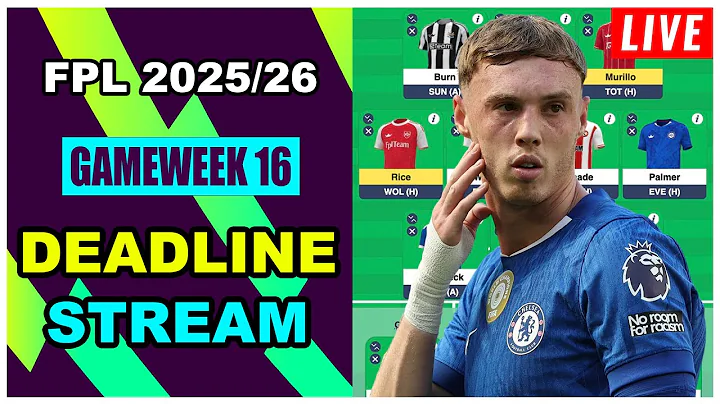 FPL Gameweek 16: DEADLINE STREAM | Wildcard Active! | Fantasy Premier League Tips 2025/26