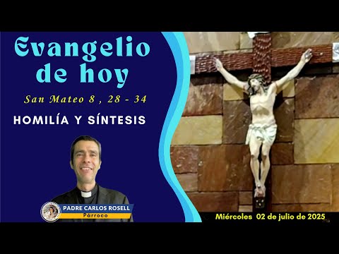 PADRE CARLOS ROSELL - SANTO EVANGELIO , HOMILÍA Y SÍNTESIS DEL DÍA MIÉRCOLES 02 DE JULIO DE 2025
