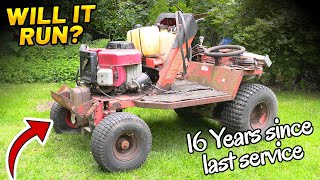 16 YEARS SINCE THE LAST SERVICE?? | Abandoned Tractor Mower - Will it Run?