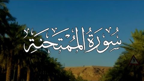 Surah Al-Mumtahanah | سورة الممتحنة كاملة مكتوبة بصوت القارئ-ياسر الدوسري-