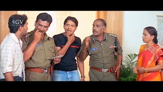 ನಾವೇ ಪೊಲೀಸ್ ಇನ್ಯಾವ ಪೊಲೀಸ್ ಕರೀತಿಯಾ ? | Bhagath Kannada Movie Scene | Thriller Manju, Gazar Khan