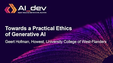Towards a Practical Ethics of Generative AI - Geert Hofman